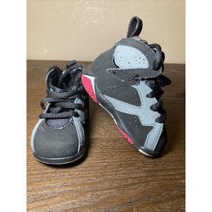 Air Jordan 7 VII Kids Size 4C Retro Black Gray Red Toddler